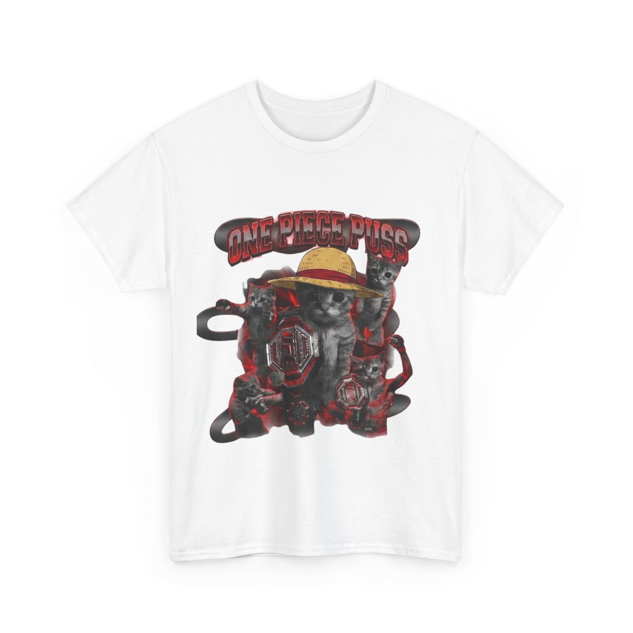"One Piece Puss Champiom" Premium Heavy Cotton T-shirt