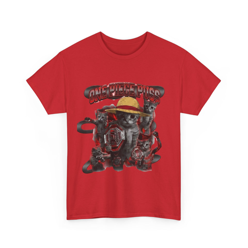 "One Piece Puss Champiom" Premium Heavy Cotton T-shirt