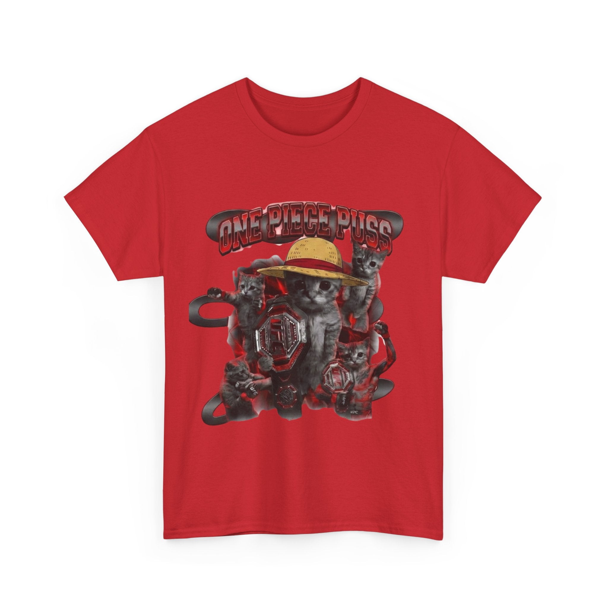 "One Piece Puss Champiom" Premium Heavy Cotton T-shirt