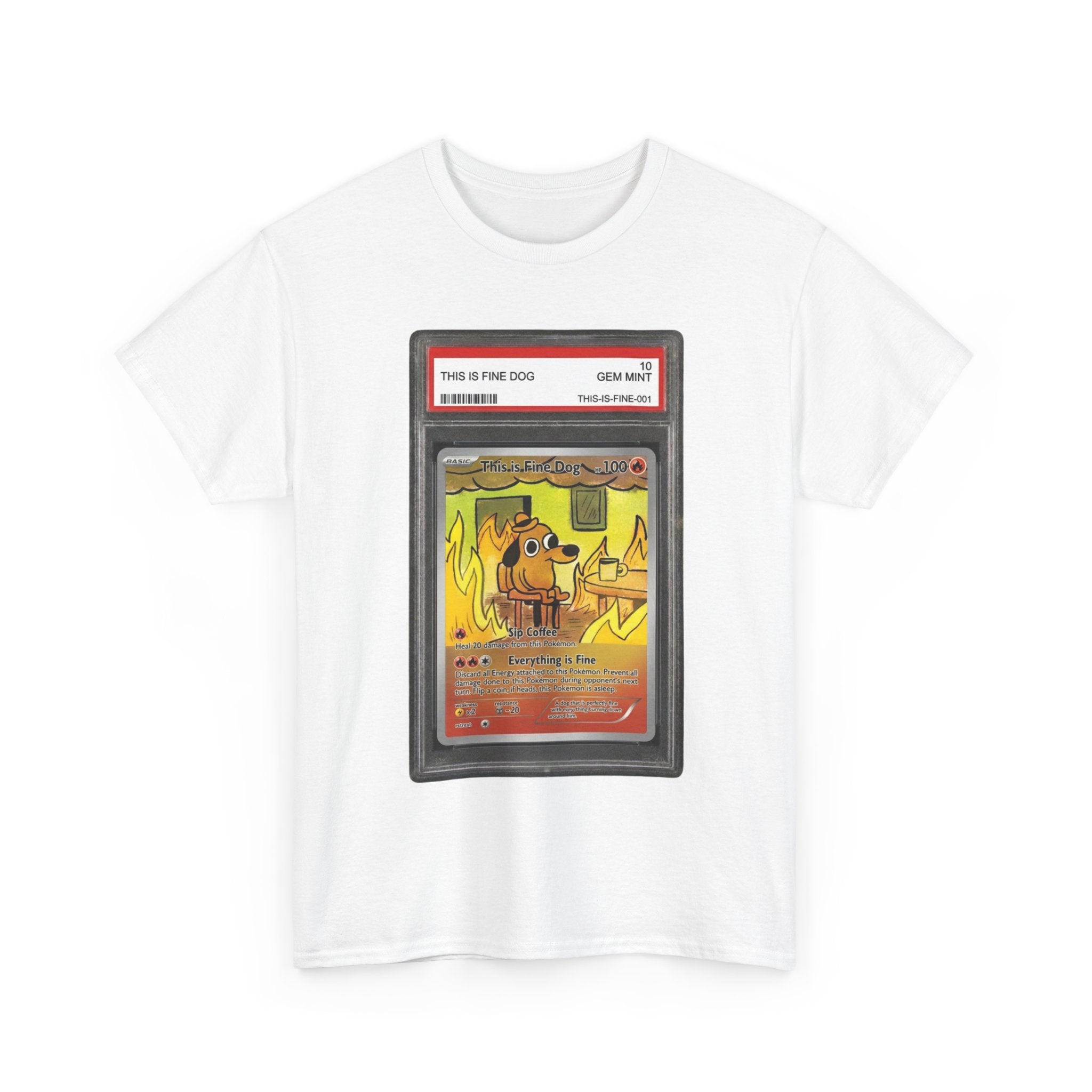 "Graded This Is Fine Dog" Premium Heavy Cotton T-shirt