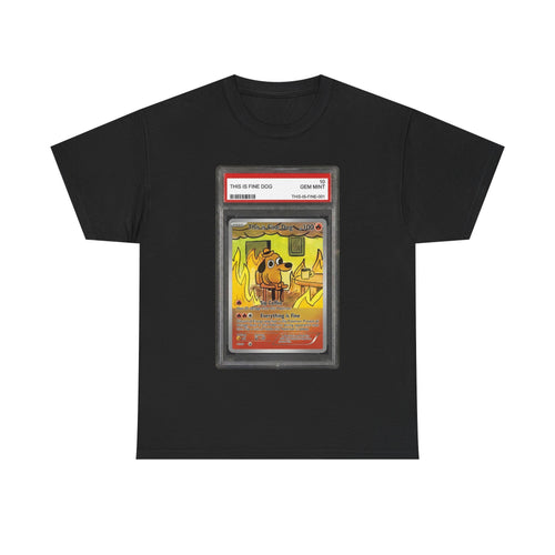 "Graded This Is Fine Dog" Premium Heavy Cotton T-shirt