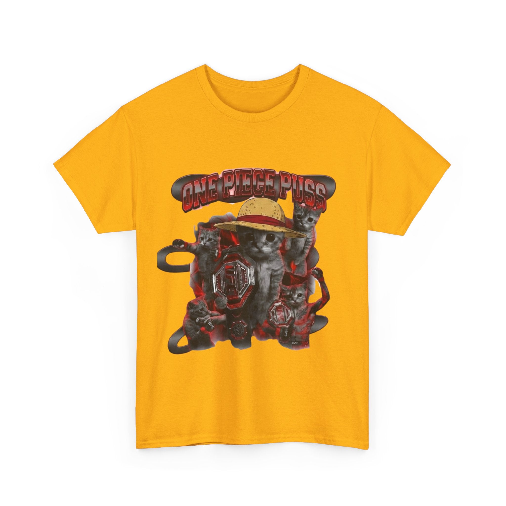 "One Piece Puss Champiom" Premium Heavy Cotton T-shirt