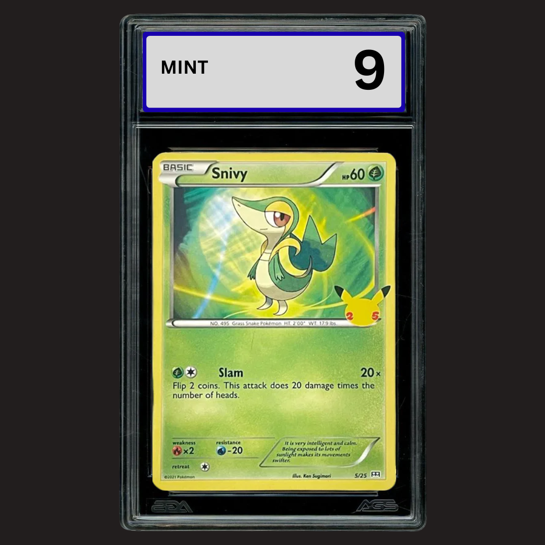 AGS Mint 9 Snivy - Holo - Mcdonalds 25th Anniversary Collection