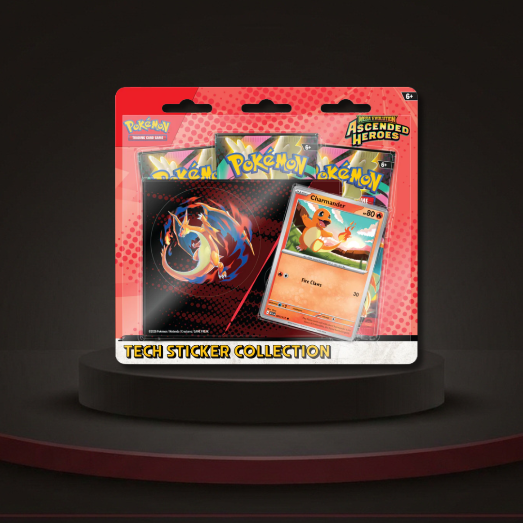 Pokemon Ascended Heroes Charmander Tech Sticker Blister Pack