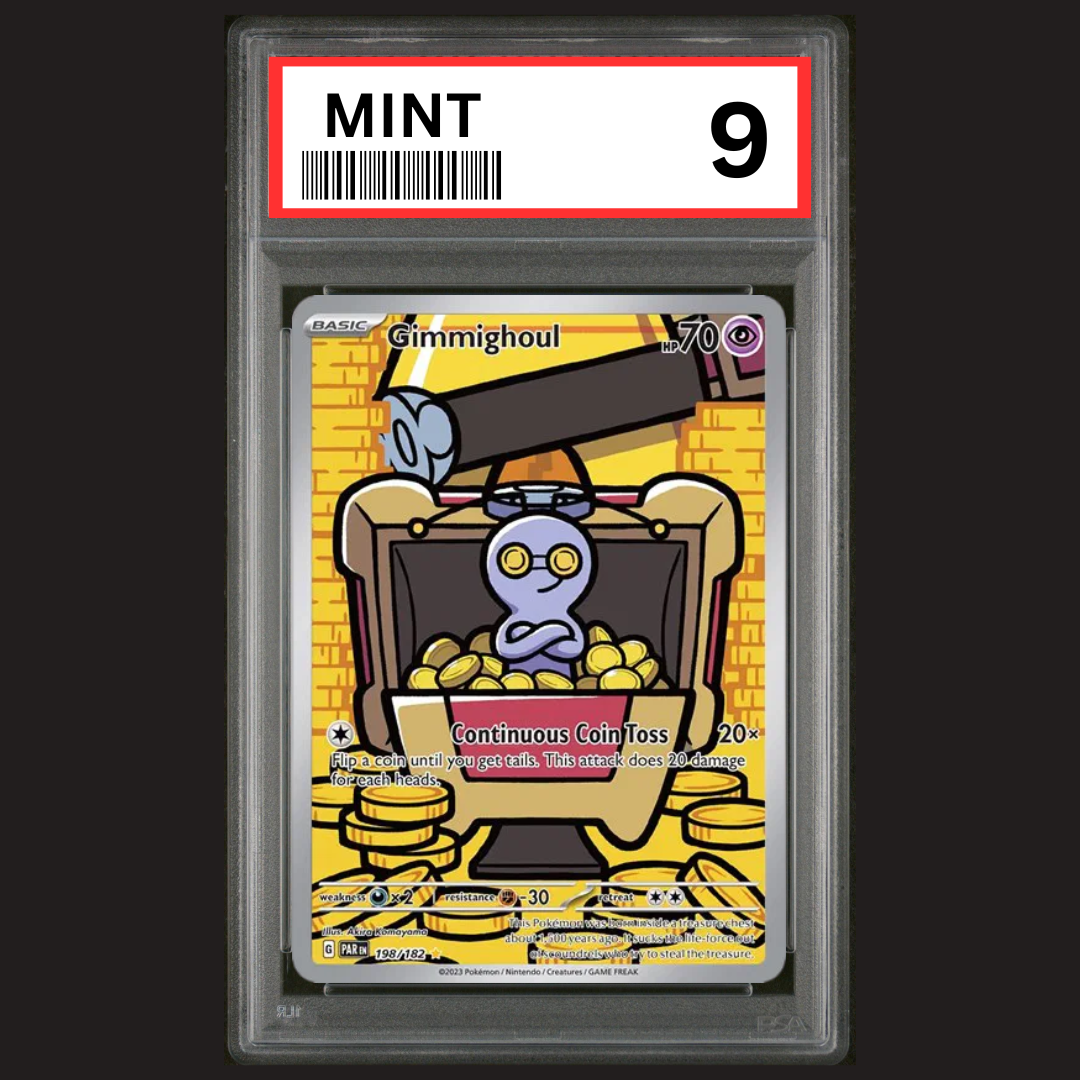PSA Mint 9 Gimmighoul - Art Rare - 2023 Raging Surf JPN